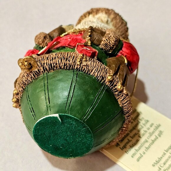 Heritage Black Forest Santa Figurine 4" Herr Christmas 90s collectible roly poly - Picture 5 of 6